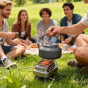 Camping Cooking Bbq - 휴대용 2 in 1 캠핑 히터