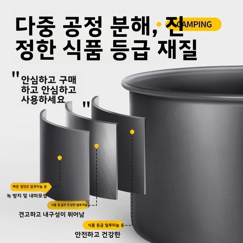Camping Cooking Set Compact - 야외 캠핑 조리기구 세트 휴대용 경량