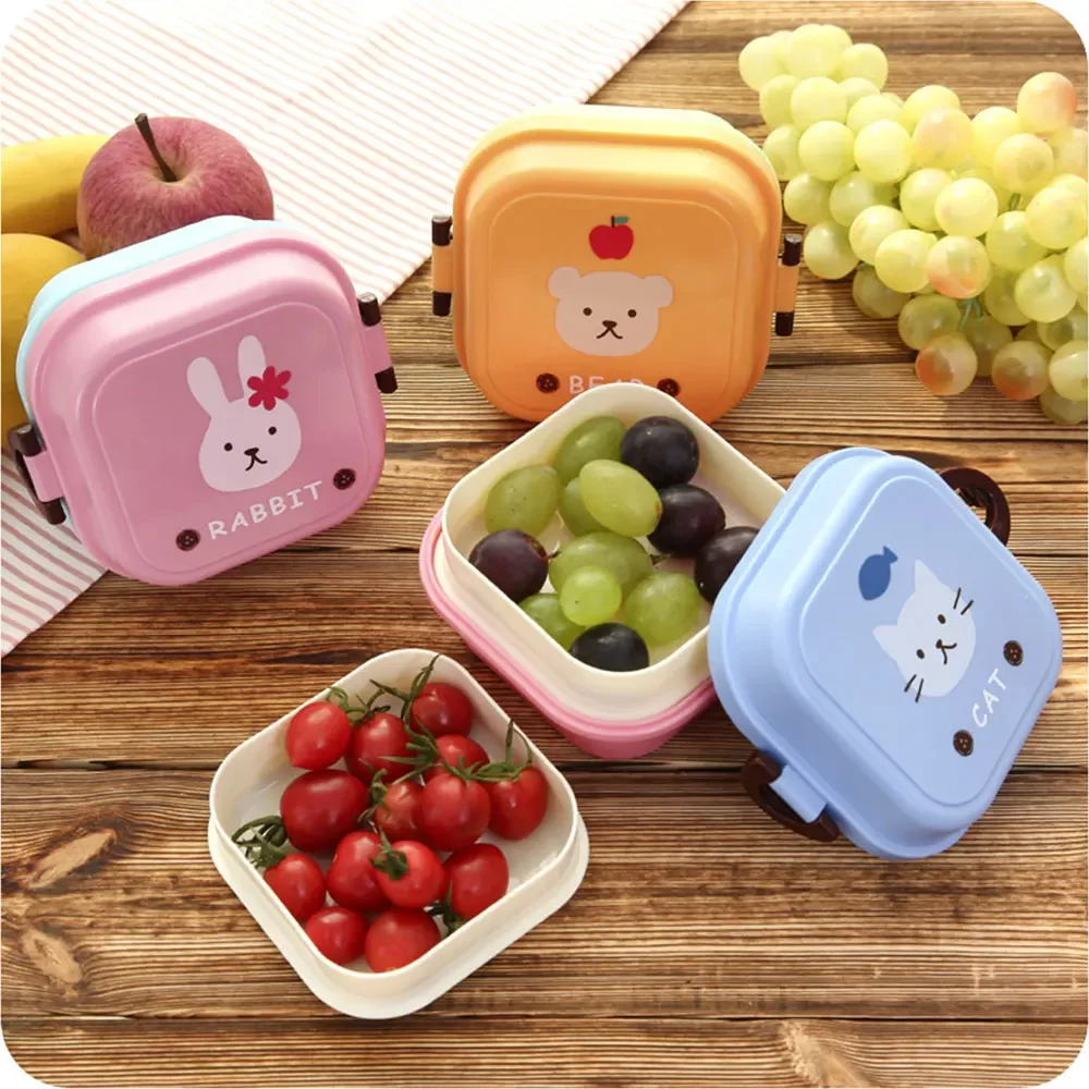 Camping Cooking Gifts - 어린이 미니 귀여운 만화 음식 보관함
