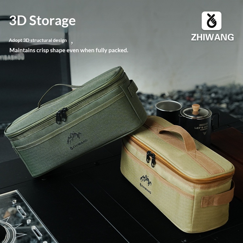 Camping Cooking Organizer - 휴대용 다기능 캠핑 식기 보관 가방,