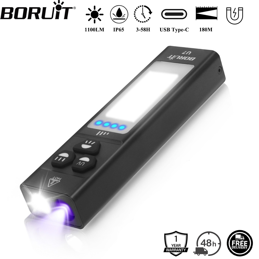Camping Cooking Fish - BORUiT U7 UV LED EDC 손전등