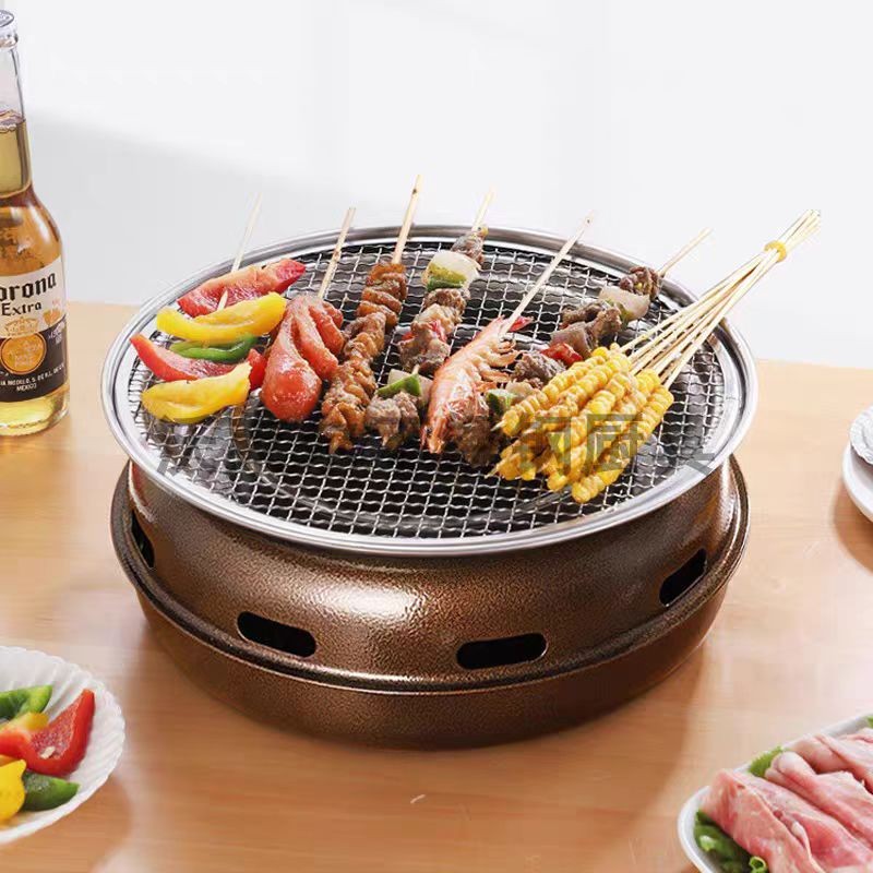 Camping Cooking Set Compact - 한국식 원형 바베큐 그릴 - 야외,