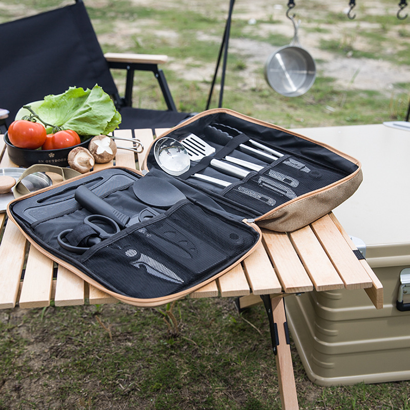 8pcs 캠핑 주방 조리기구 세트 휴대용 가방 야외 여 - Camping Cooking Organizer 리뷰 및 가격