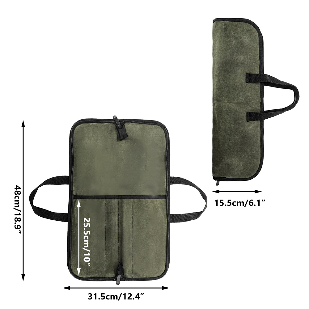 왁스 캔버스 나이프 롤백 다용도 슬롯 휴대용 셰프 나이 - Camping Cooking Organizer 리뷰 및 가격