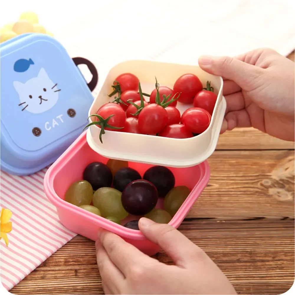어린이 미니 귀여운 만화 음식 보관함 스쿨 휴대용 도시 - Camping Cooking Gifts 리뷰 및 가격