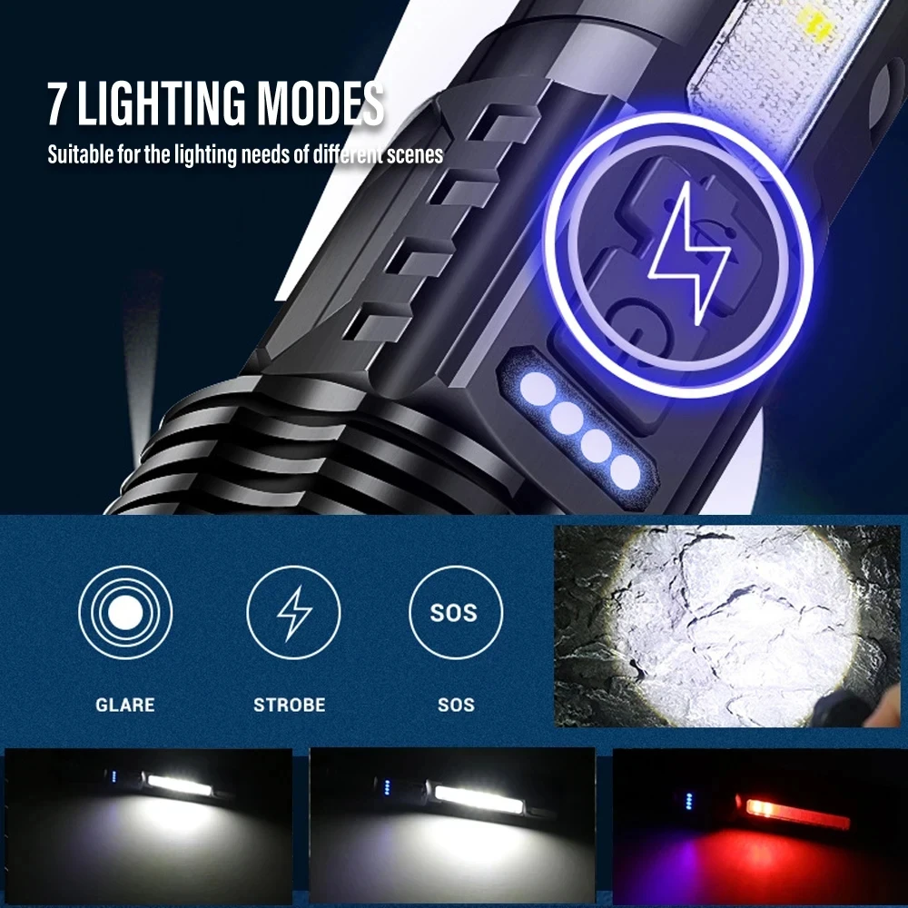 강력한 XHP50 LED 손전등 방수 18650 토치( - Camping Cooking Fish 리뷰 및 가격