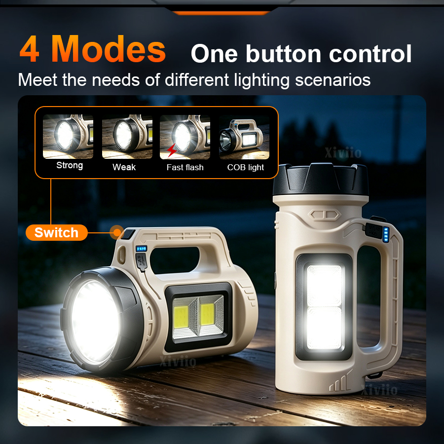 Multiscene 휴대용 LED 토치 태양열 Type - Camping Cooking Fish 리뷰 및 가격
