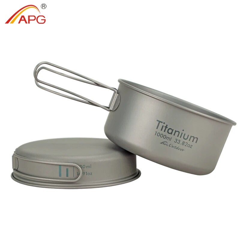 APG 초경량 티타늄 팬, 야외 캠핑 식기, 티타늄 냄 - Camping Cooking Organizer 리뷰 및 가격