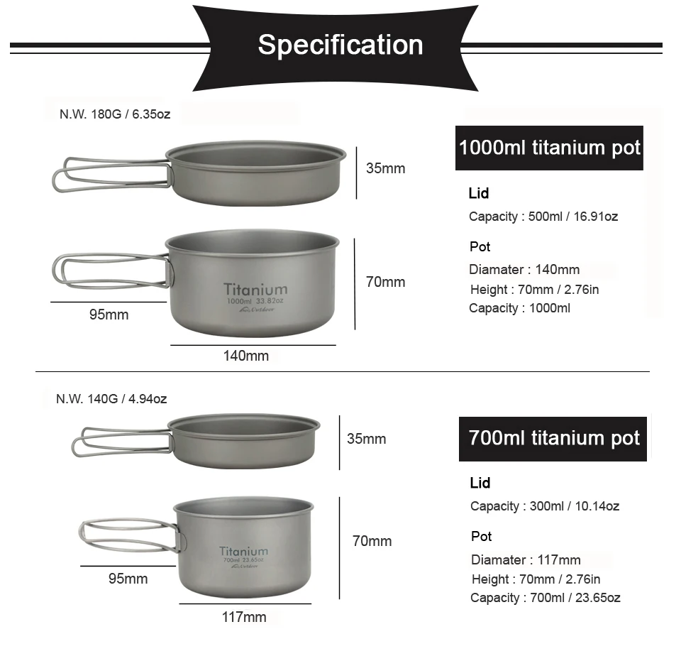 APG 초경량 티타늄 팬, 야외 캠핑 식기, 티타늄 냄 - Camping Cooking Organizer 리뷰 및 가격