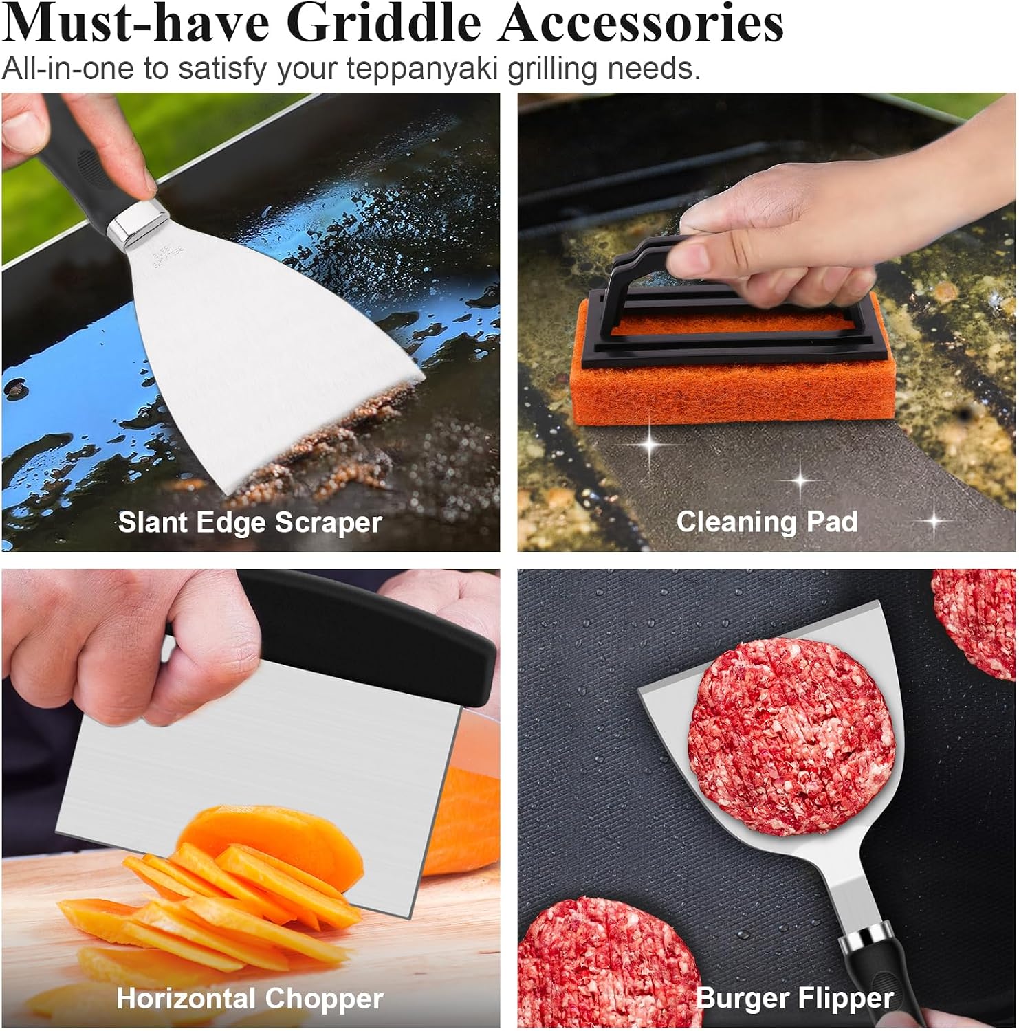 27종 플랫탑 그리들 액세서리 키트, 확장형 주걱 세트 - Camping Cooking Gifts 리뷰 및 가격
