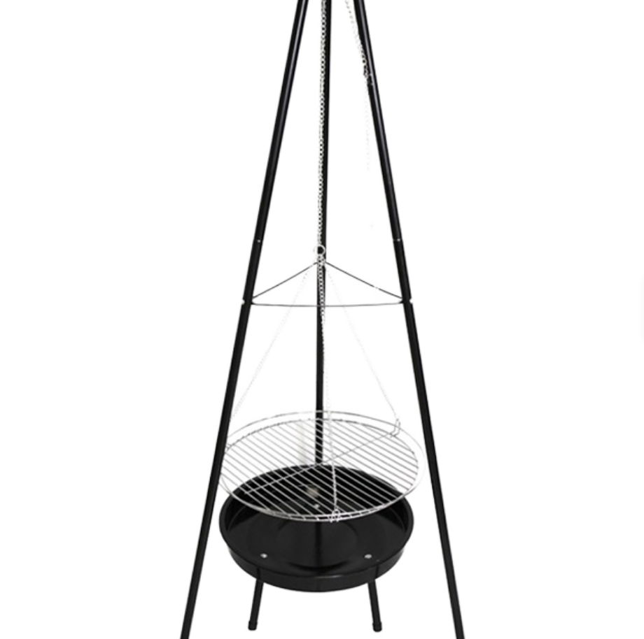 헤비듀티 삼각대 걸이식 바베큐 그릴 (논스틱 코팅 철제 - Camping Cooking Tripod 리뷰 및 가격