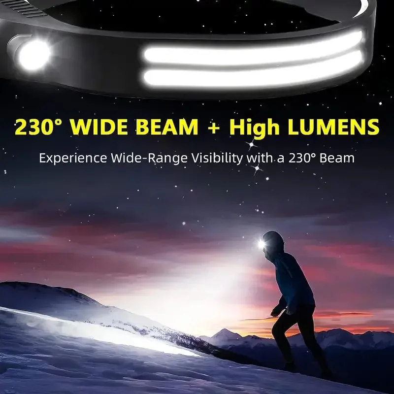 LED 센서 헤드램프 내장 배터리 USB 충전식 COB - Camping Cooking Fish 리뷰 및 가격