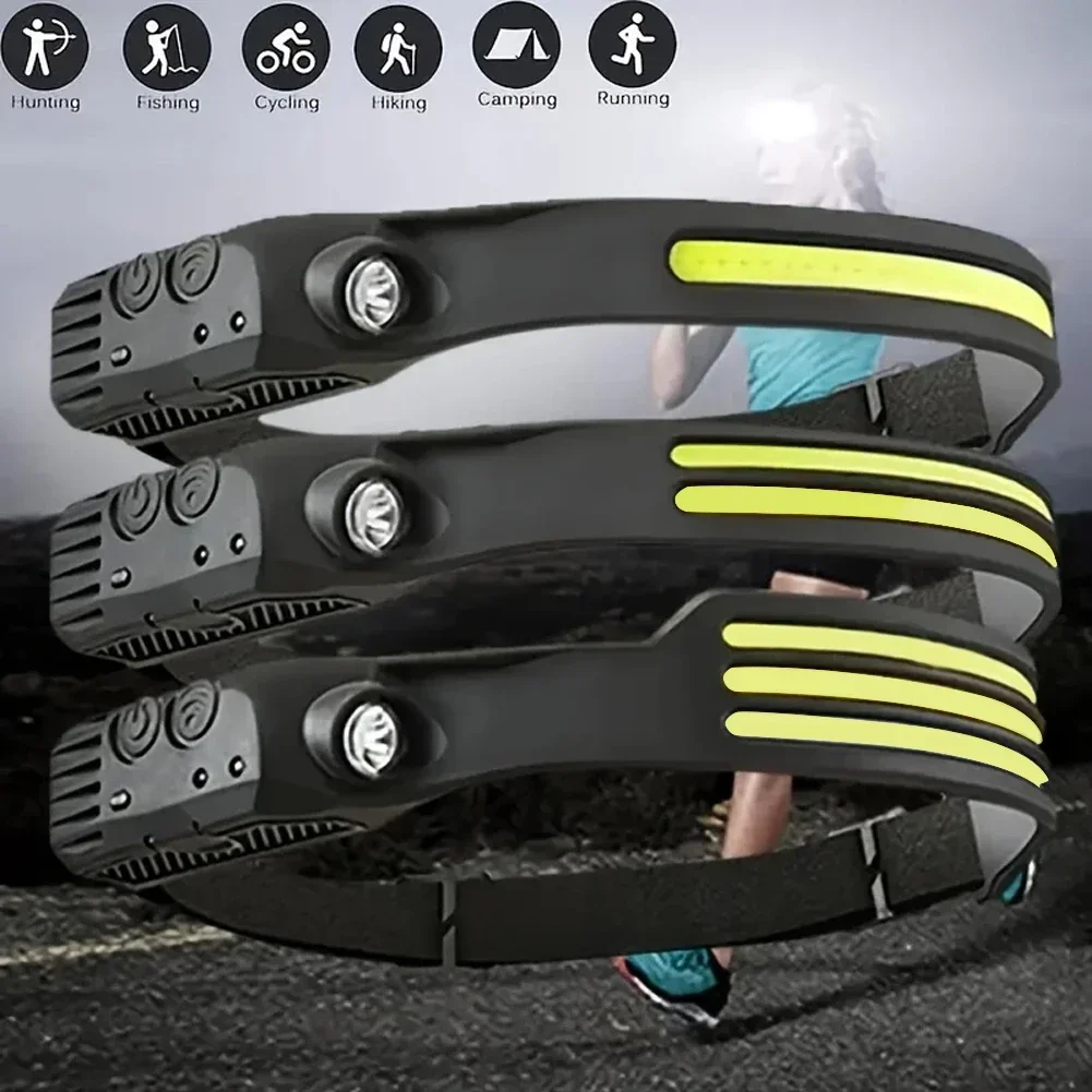 LED 센서 헤드램프 내장 배터리 USB 충전식 COB - Camping Cooking Fish 리뷰 및 가격