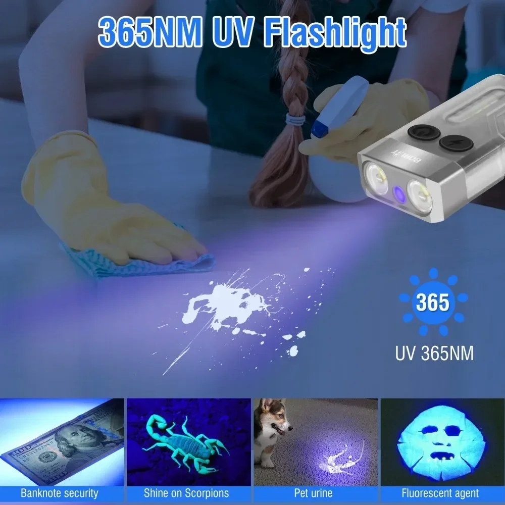 BORUiT V10 키체인 UV LED EDC 형광 플 - Camping Cooking Fish 리뷰 및 가격