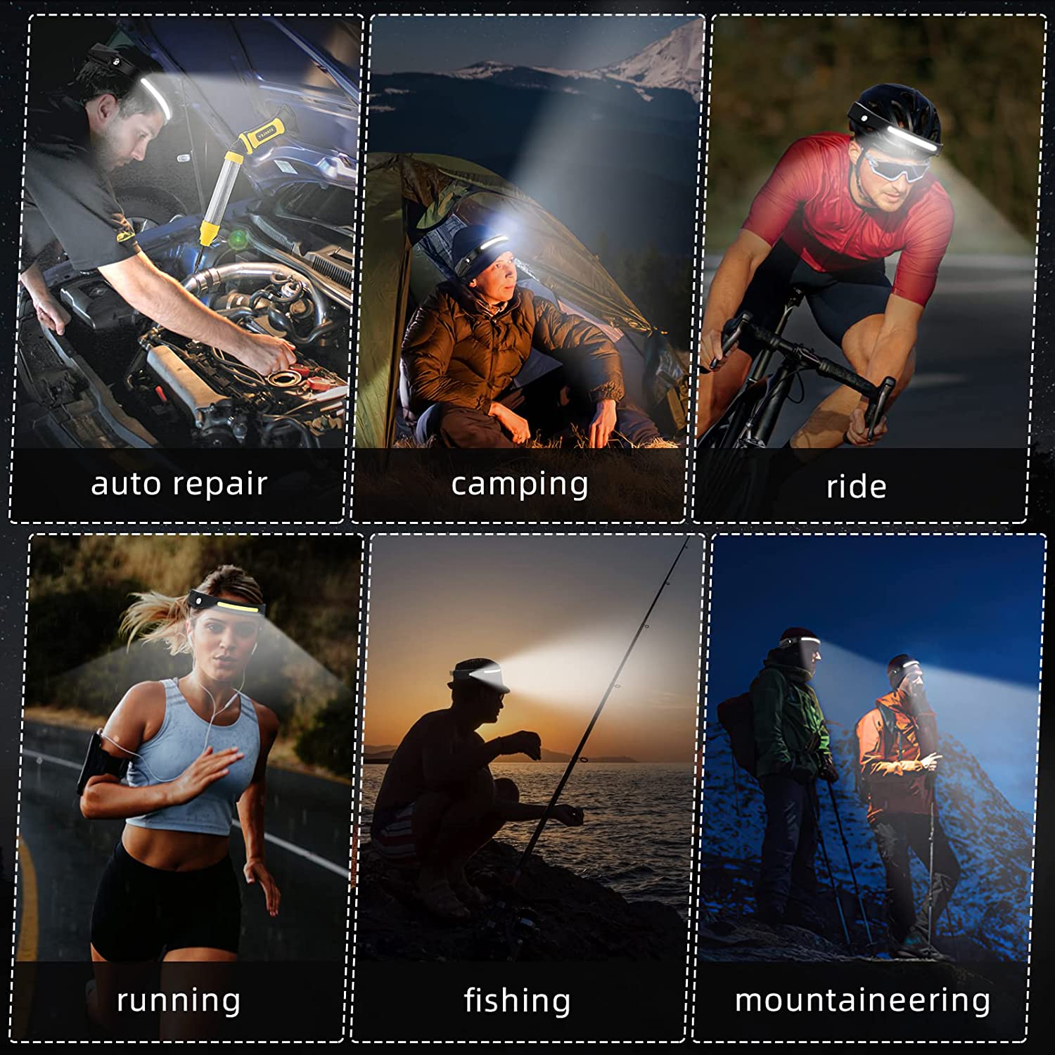 센서 헤드램프 LED 헤드 손전등 충전식 헤드라이트 헤 - Camping Cooking Fish 리뷰 및 가격