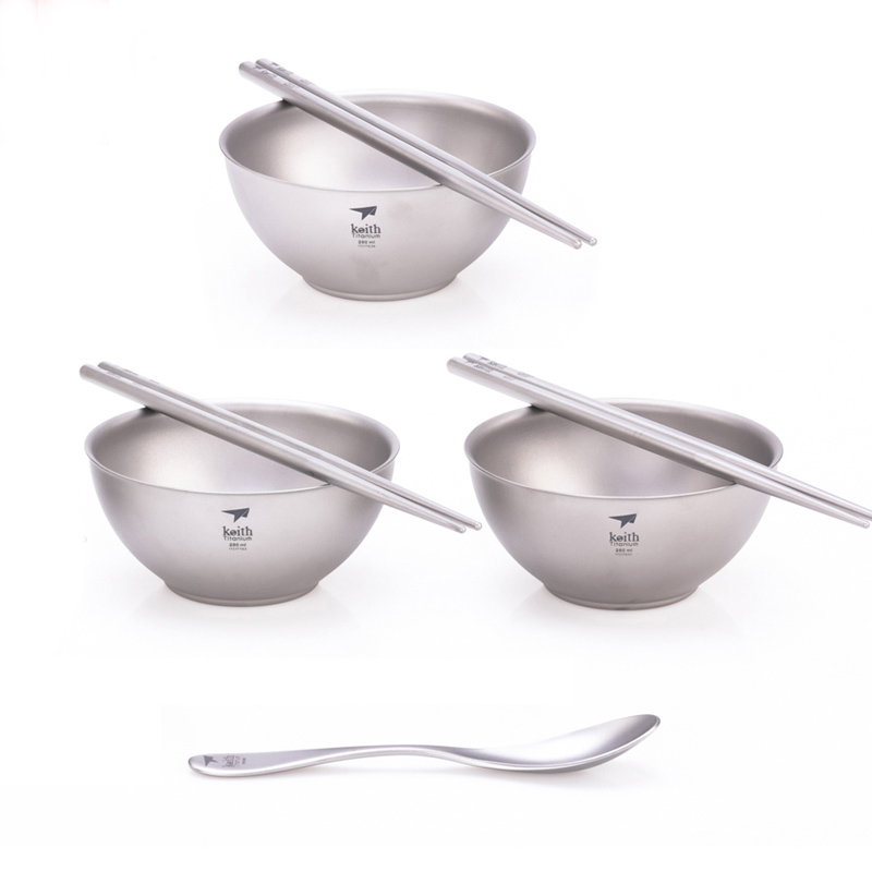 키스 요리 세트, 티타늄 그릇 젓가락 스푼 홈 키트,  - Camping Cooking Gifts 리뷰 및 가격