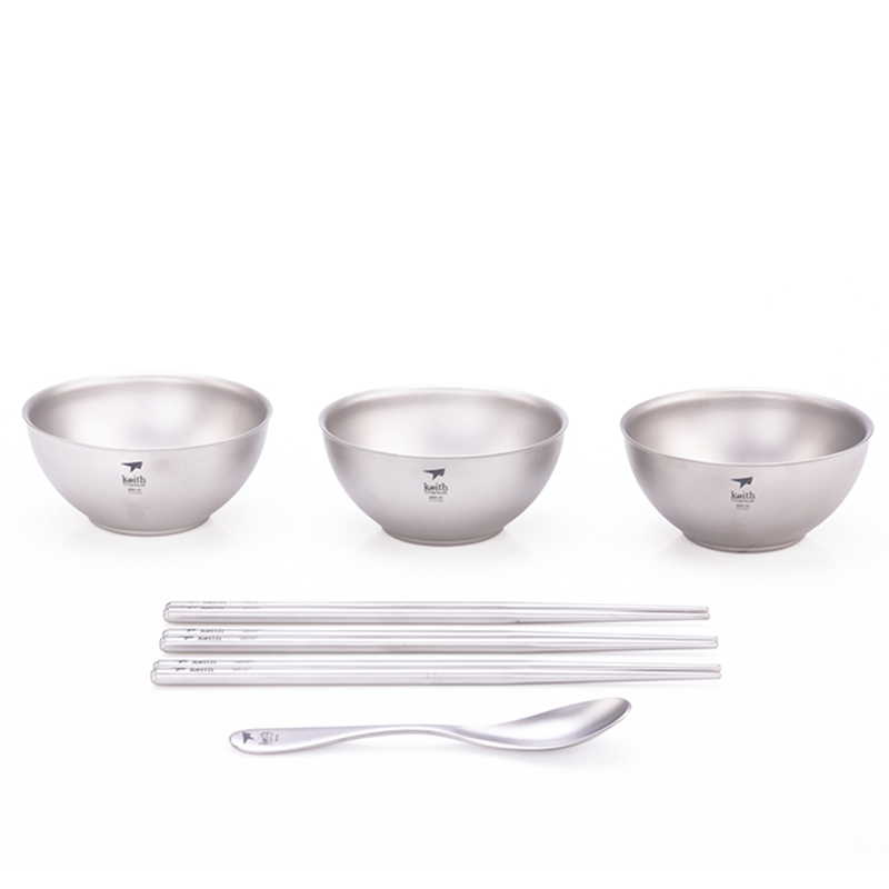 키스 요리 세트, 티타늄 그릇 젓가락 스푼 홈 키트,  - Camping Cooking Gifts 리뷰 및 가격
