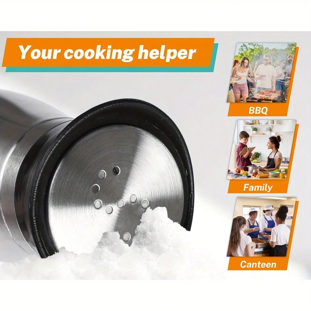 1 소금 후추 셰이커 4 Oz 유리 바닥 소금 스테인레 - Camping Cooking Gifts 리뷰 및 가격