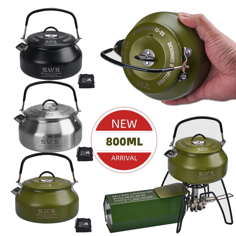 핸들이있는 0.8L 야외 캠핑 주전자 물 주전자 식기  - Camping Cooking Oil 리뷰 및 가격