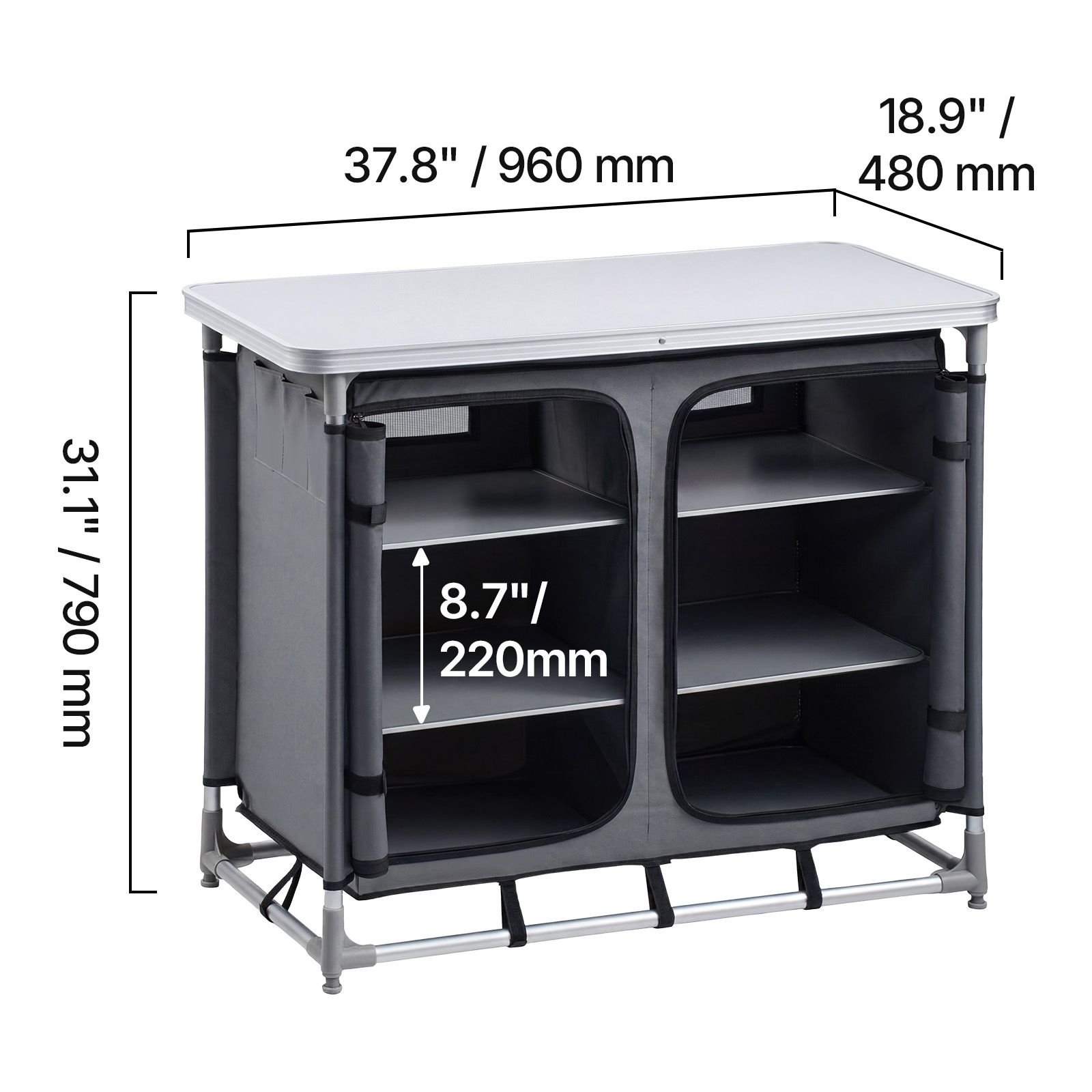 캠핑 수납 캐비닛, 야외 휴대용 알루미늄 경량 테이블, - Camping Cooking Set Compact 리뷰 및 가격