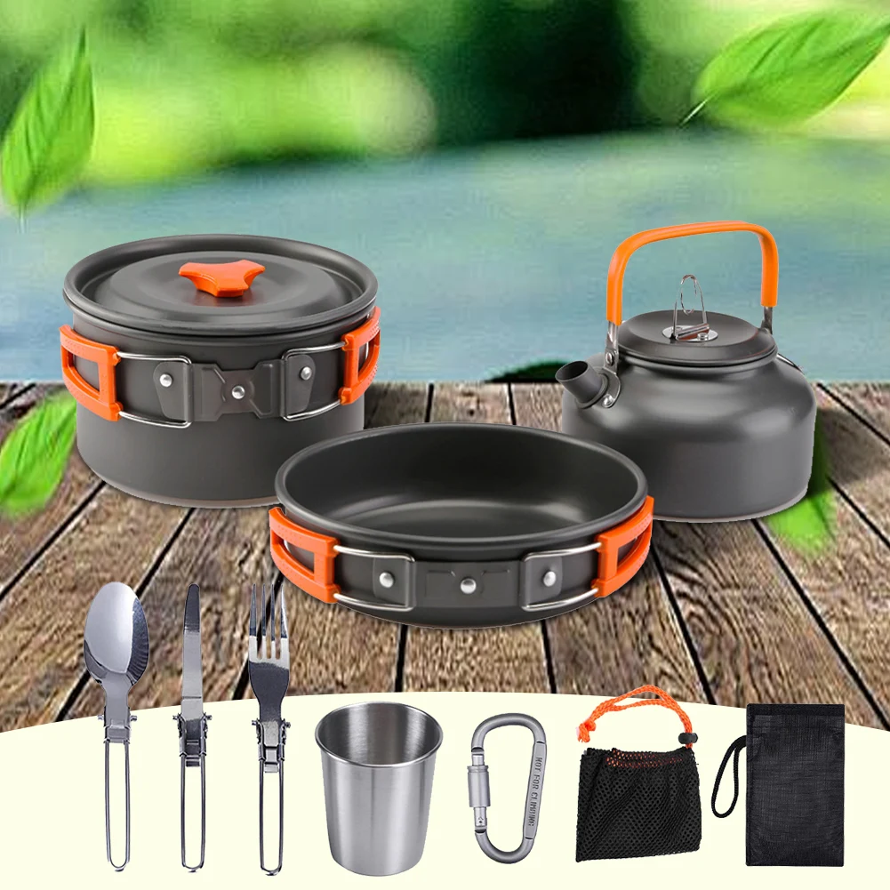 캠핑 조리기구 세트 주전자 냄비 프라이팬 휴대용 접이식 - Camping Cooking Set Compact 리뷰 및 가격