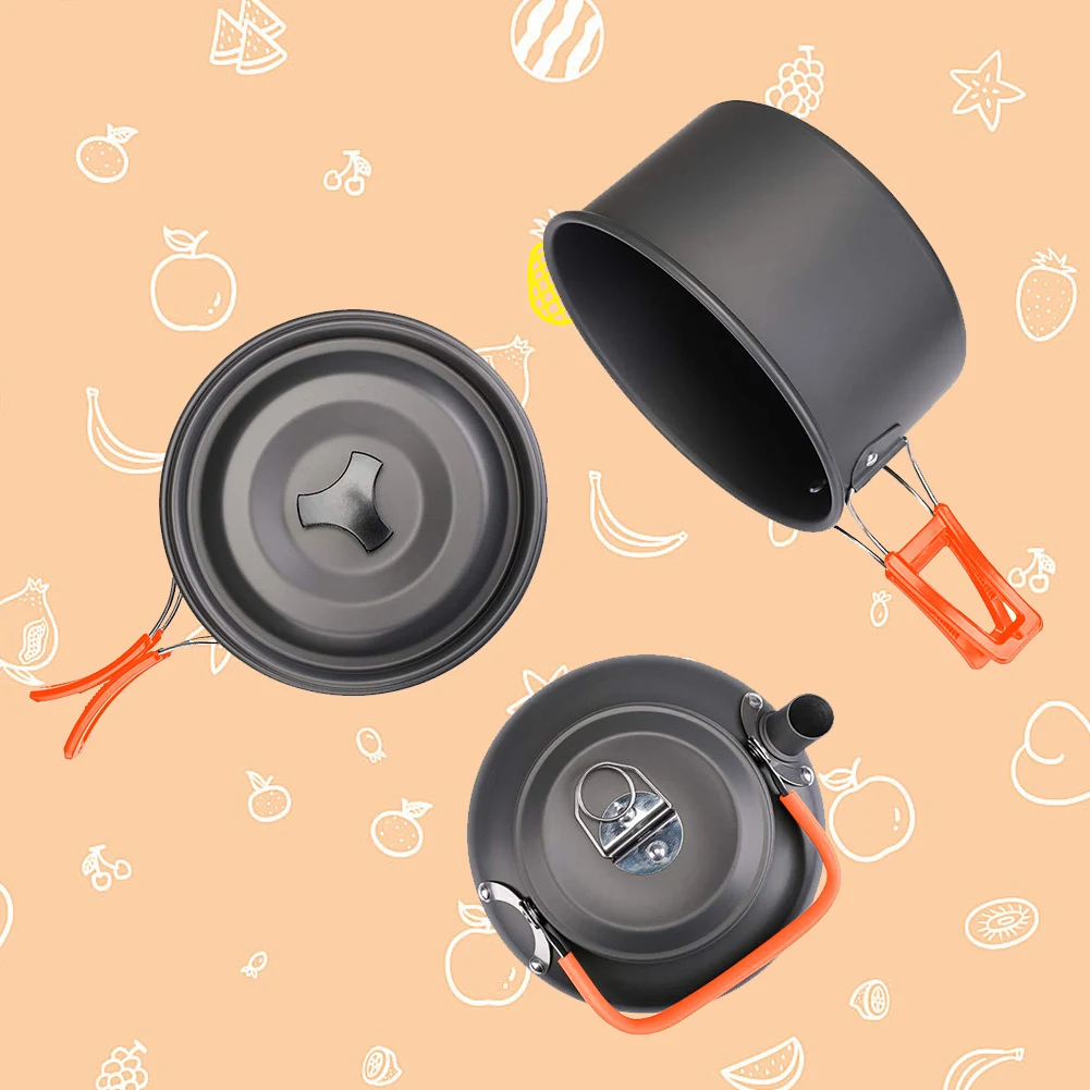 캠핑 조리기구 세트 주전자 냄비 프라이팬 휴대용 접이식 - Camping Cooking Set Compact 리뷰 및 가격